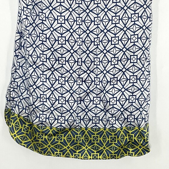 ORVIS Top Women 8 100% Silk Sleeveless Lightweight Geometric Color-block Flowy - Picture 8 of 12